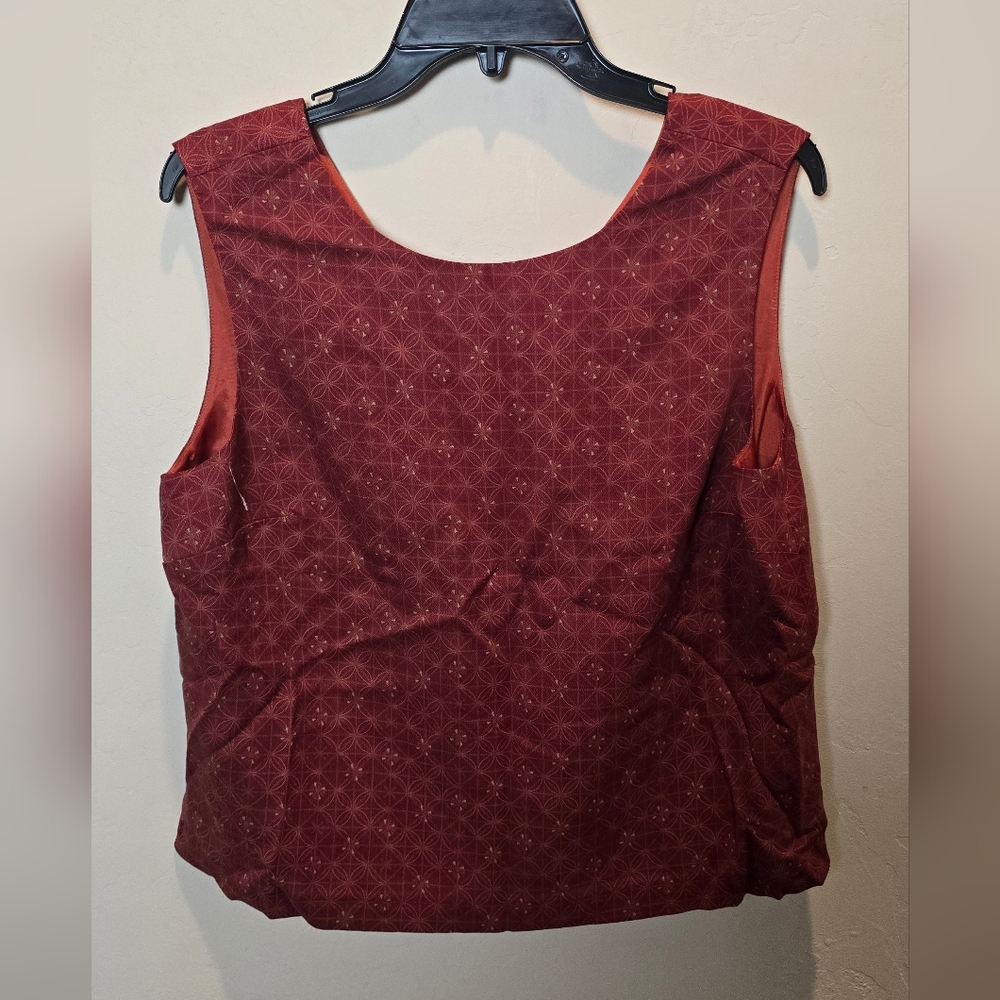 Tommy Bahama Deep Red Sleeveless Blouse